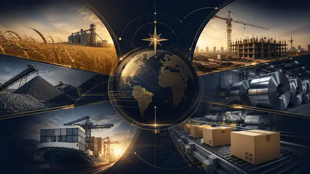 Physical commodity categories — agriculture, metals, energy, minerals, chemicals, forest products, manufactured goods, and food products.